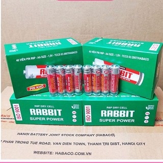 Hộp 40 viên pin CON THỎ AA (pin tiểu).