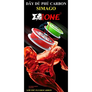 Dây dù câu cá, dây pe simago chất lượng cao, dù phủ fluorocarbon
