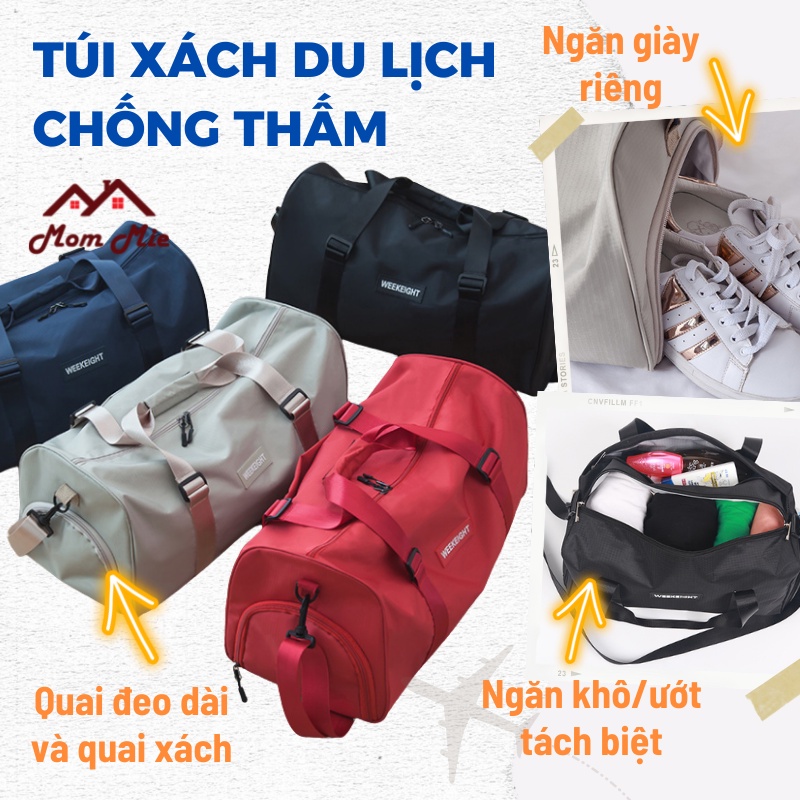 [Cao cấp] Túi xách du lịch chống thấm đeo chéo, quai xách, gắn vali. Water proof travel bag - T028