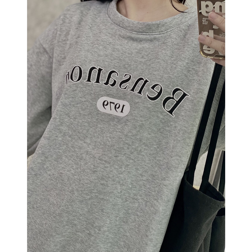 Áo sweater Bensanon 1979 Unisex [FREESHIP] Nỉ form rộng tay dài kiểu dáng basic hàn quốc peonyb ulzzang