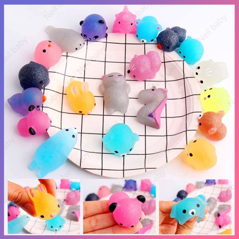 Đồ Chơi Squishy GiúP GiảM Căng ThẳNg Đồ Chơi Xốp Squishy Giảm Stress Hình Động Vật Dễ Thương Cho Bé Squishy Mini Mochi giá rẻ thú silicon dẻo bóp tay, đồ chơi giảm stress