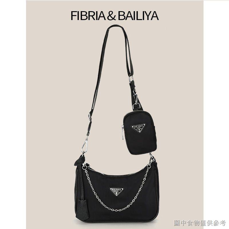 Túi Đeo Chéo Ba Trong Một Cỡ Lớn Bằng Vải Nylon Phối Dây Xích Thời Trang 2022 Cho Nữ
