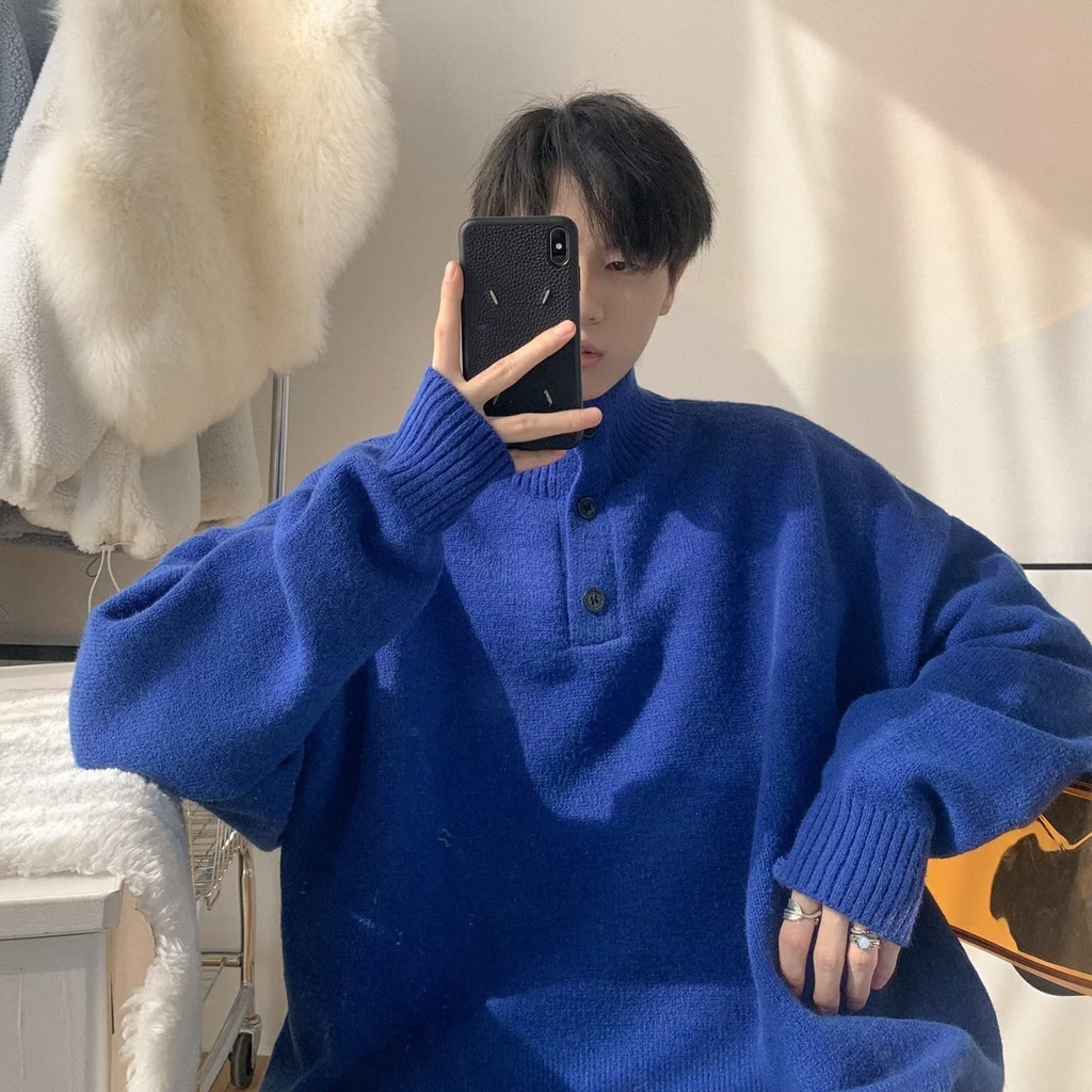 Áo Len Tay Dài Cổ Đứng Thời Trang Cho Nam