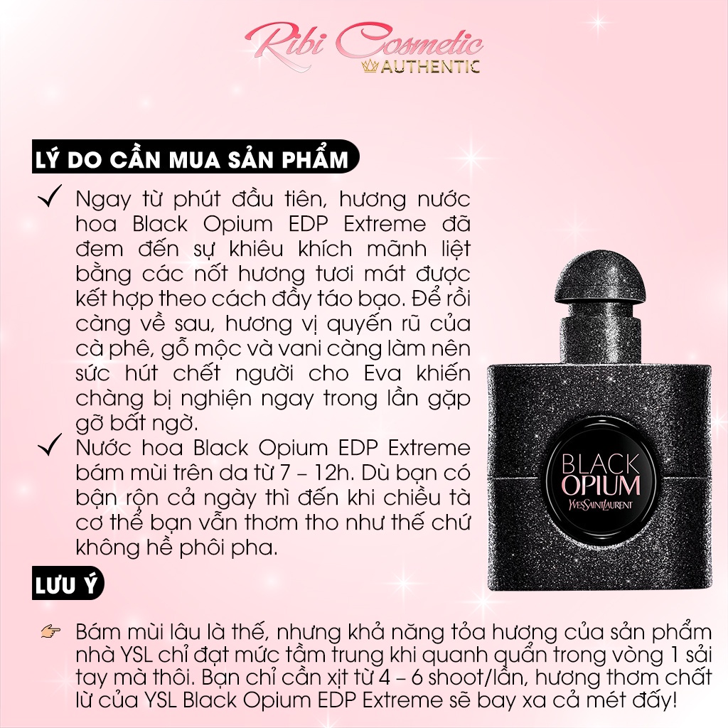 Nước Hoa Nữ ʏsʟ Black Opium Extreme Hương Cà Phê | BigBuy360 - bigbuy360.vn
