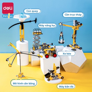 Bộ Lego Deli - Chủ đề Khoa học STEM - Đồ chơi Máy bắn đá, Con quay