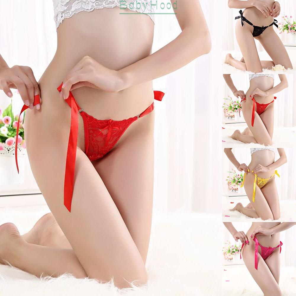 【Big Discounts】Women Women Tether Thongs Side Tie Knickers T-back Thongs Underwear Womens#BBHOOD