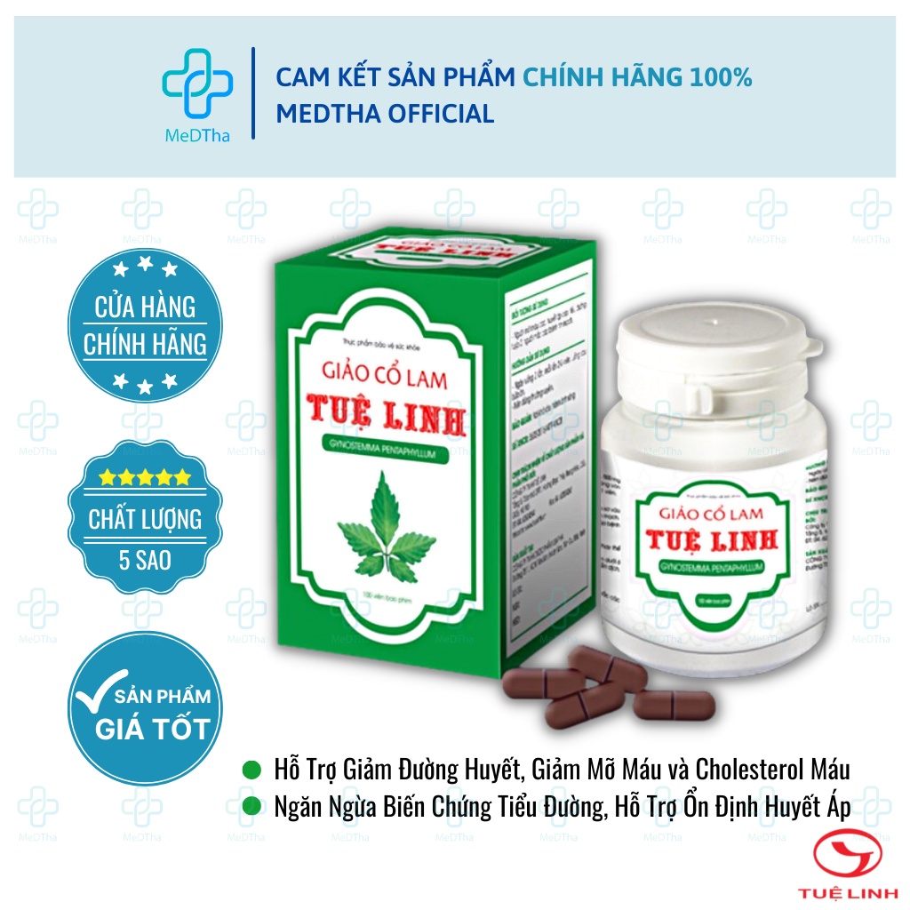 Giảo Cổ Lam Tuệ Linh - Hỗ trợ Phòng ngừa Bệnh Tim Mạch, Tiểu Đường, Mỡ Máu