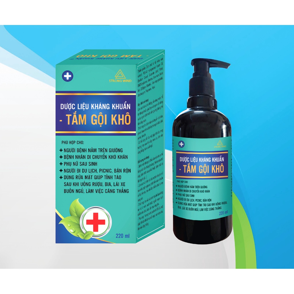  Dược liệu kháng khuẩn - Tắm Gội Khô  chai 220ml  