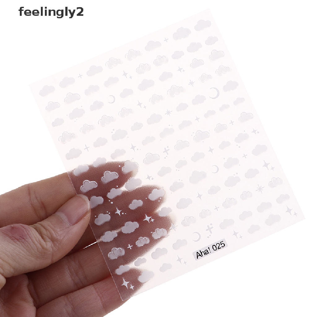 1 Miếng Dán Trang Trí Móng Tay Hình Đám Mây Trắng Siêu Mỏng