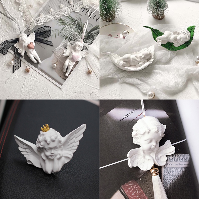 Khuôn Silicone Tạo Hình Làm Mặt Dây Chuyền Hình Thiên Thần 3D DIY