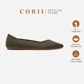 CORII - Giày Búp Bê Mũi Nhọn Happyride 2.0 Thời Trang và Thoải Mái Nhất - CR022 Xanh Rêu