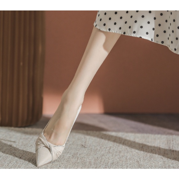 Giày Nữ Cao Cấp , Giày Cao Gót Nữ Mũi Nhọn, Đế Nhọn Cao 6P, Lụa Bọc Satin Cao Cấp, Kiểu Dáng Trẻ trung, Thoải mái-DA771