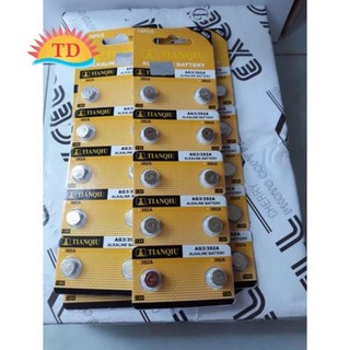 Vỉ 10 viên pin ag3/lr41h/392a tianqiu 1.5v