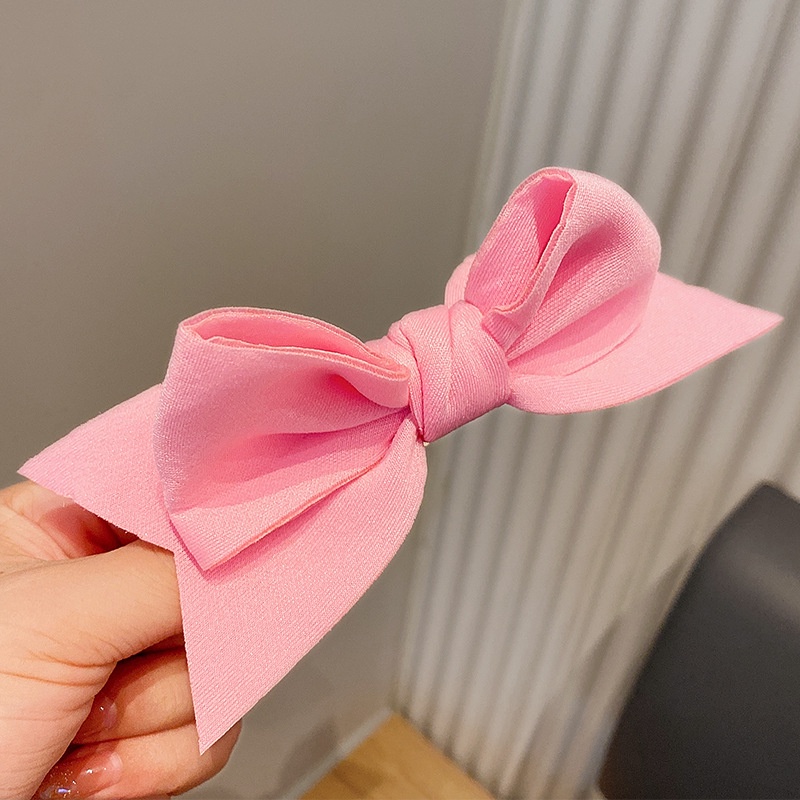 Kẹp tóc nơ Bằng vải màu trơn cho bé gái dễ thương đáng yêu phong cách Hàn Quốc