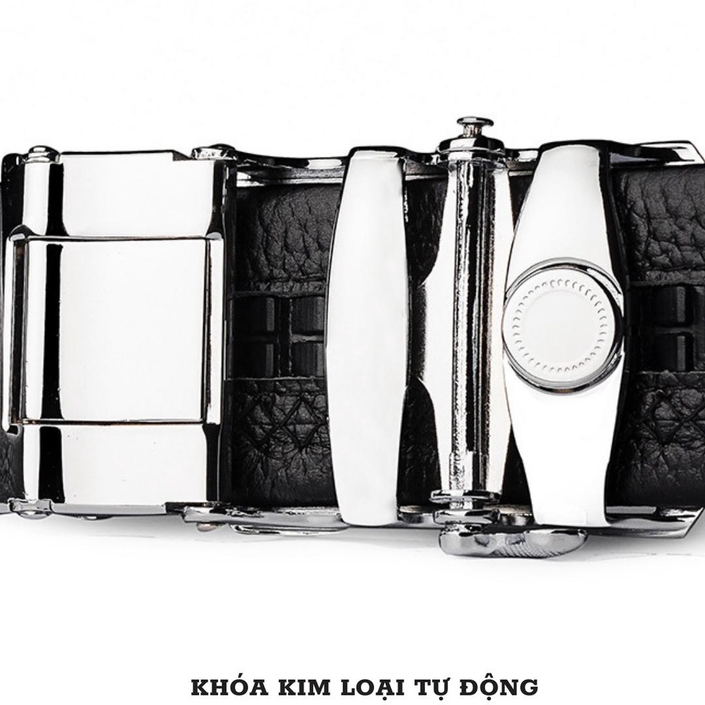 Thắt lưng nam da cao cấp, khóa kim loại tự động lịch lãm sang trọng  TL52