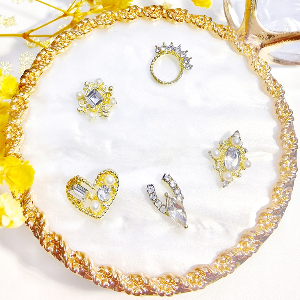 Túi 10 Hạt Kim Cương Giả 3D Trang Trí Móng Tay DIY Sáng Tạo