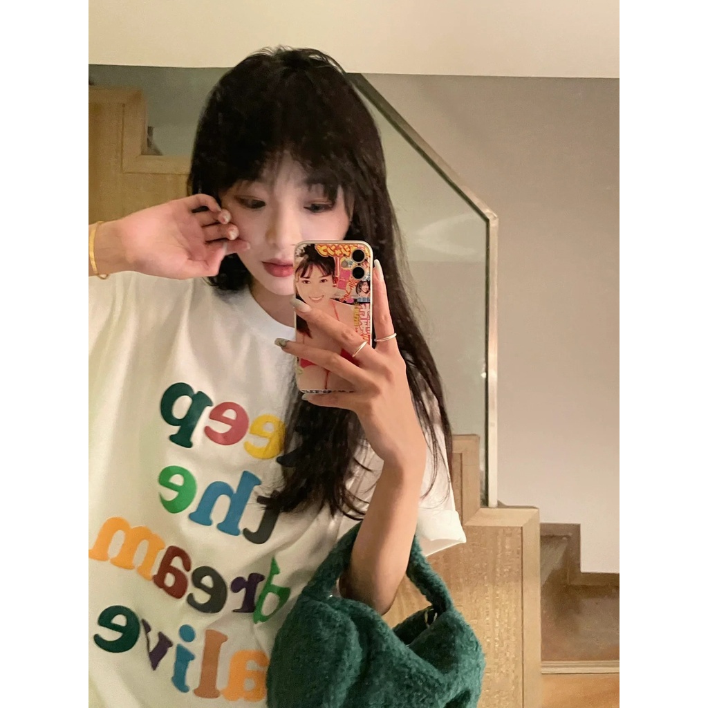 NRVP Áo Thun Unisex Mùa Hè Dáng Suông Tay Cộc Phong Cách Hàn Quốc Cho Nam Nữ