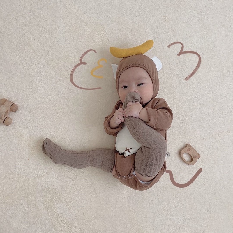 Body con khỉ và trái chuối cho bé Suchin