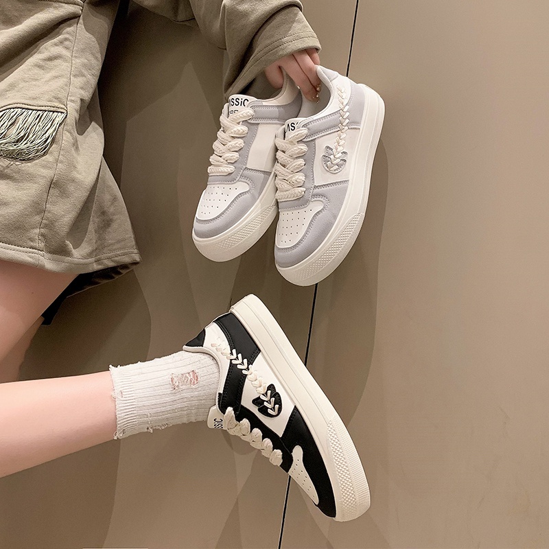 IELGY Giày Thể Thao Mũi Tròn Thoải Mái Phong Cách Hàn Quốc Cho Nữ