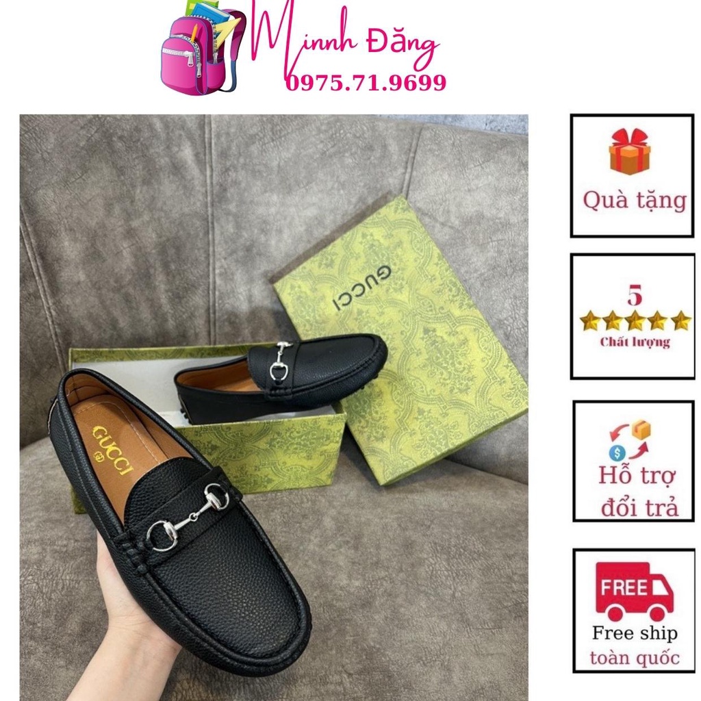 Giày tây Gucci, giày tây lười hàng đẹp da xịn, form dáng trẻ trung phong cách sang trọng thanh lịch dễ phối đồ