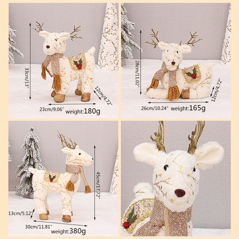 Búp Bê Nhồi Bông Hình Ông Già Noel Tuần Lộc Dễ Thương