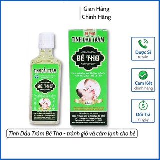 Tinh dầu tràm bé thơ 50ml- tinh dầu tràm huế nguyên chất nguyên liệu 100% tự nhiên