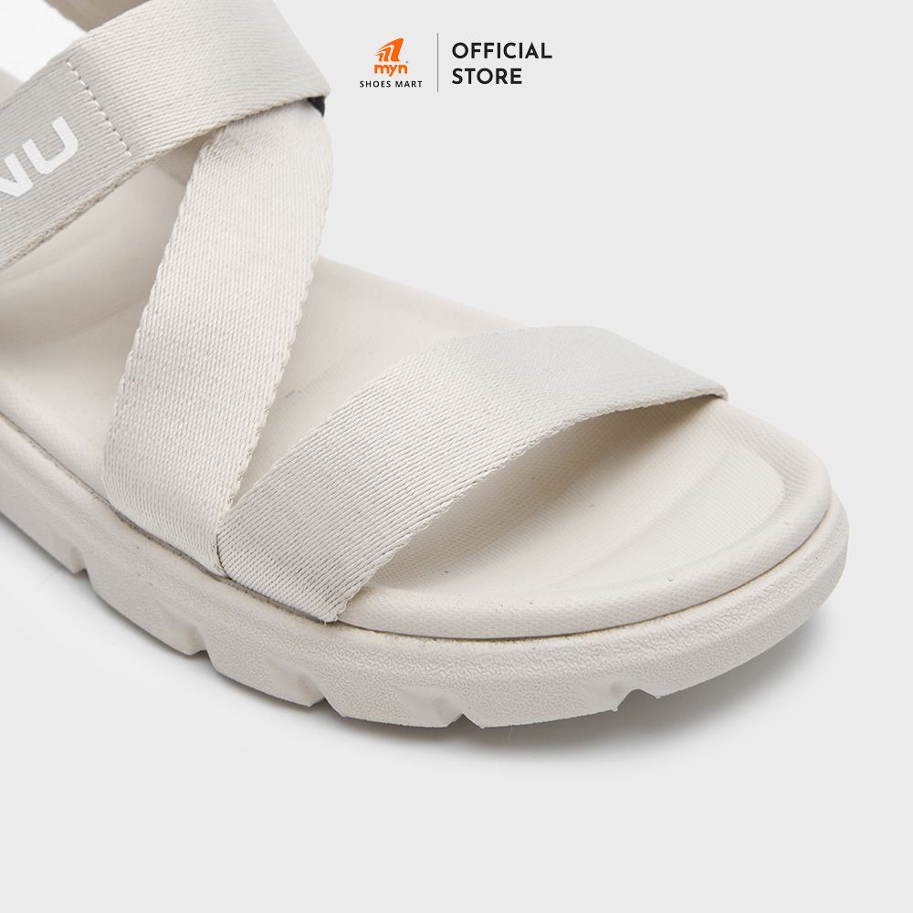 Sandal Nữ NANU NN12 ALL CREAM quai chéo đế 3cm EVA phylon cao cấp