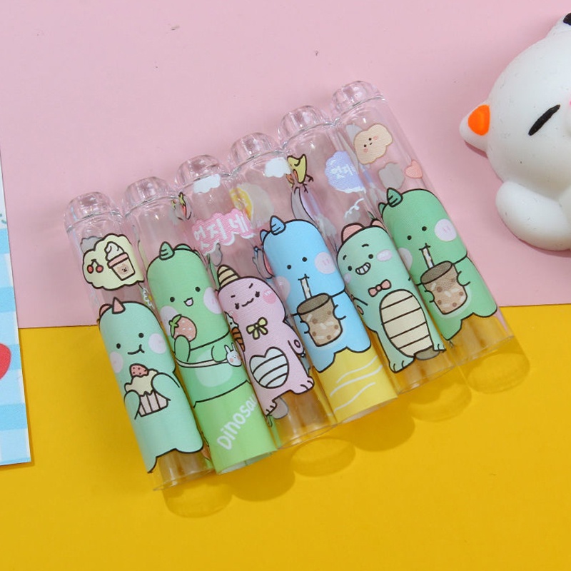 Set 6 Nắp Đậy Bút Chì Họa Tiết Hoạt Hình Dễ Thương