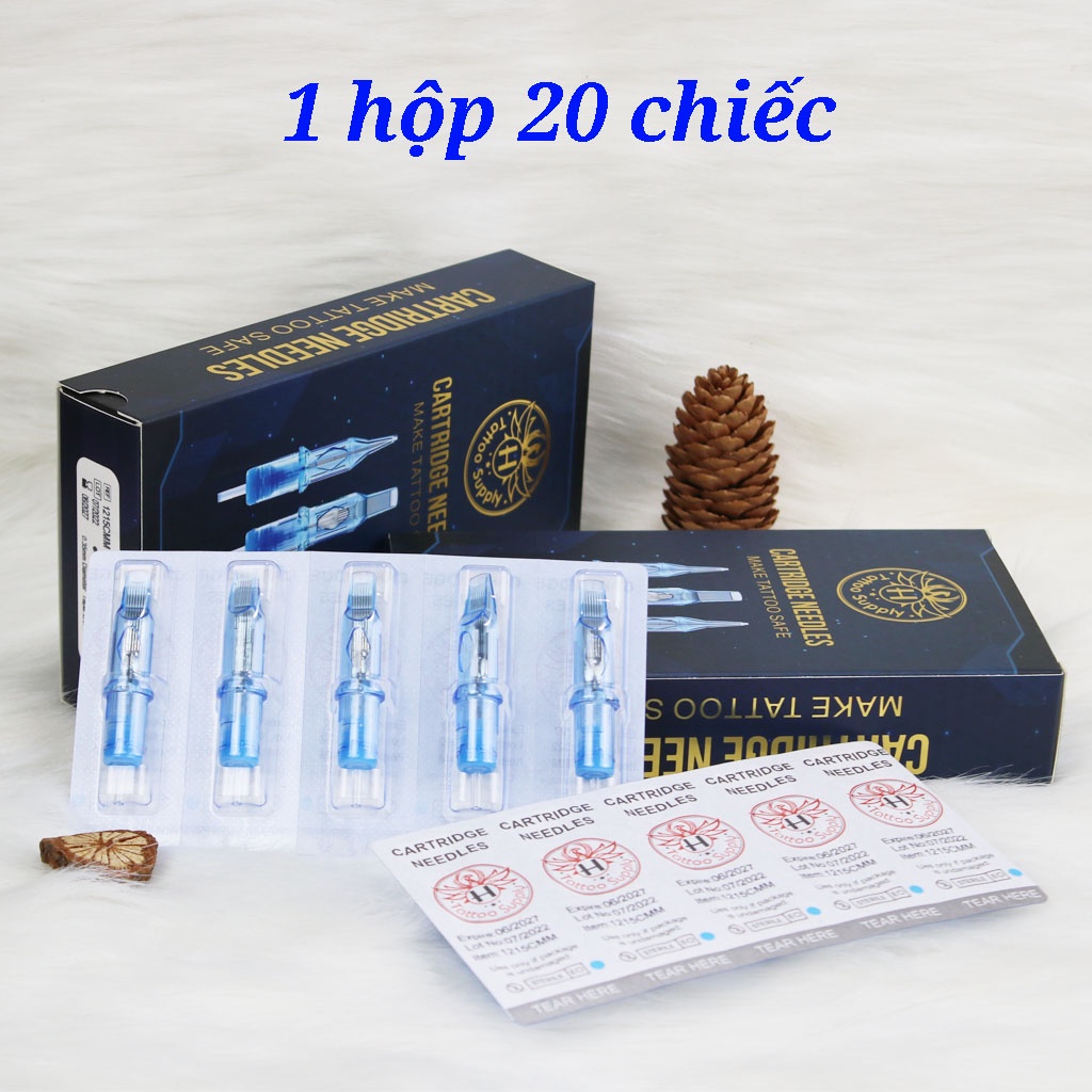 Kim xăm đầu đạn HO CARTRIDGE máy pen tattoo 1 hộp 20 chiếc
