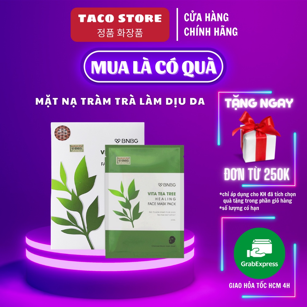 Mặt Nạ Tràm Trà Giảm Mụn, Thải Độc Da BNBG Vita Tea Tree Healing Face Mask Pack 30ml