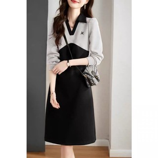 Đầm Thun POLO Tay Dài Thiết Kế Thoải Mái Thời Trang Mùa Thu HC1