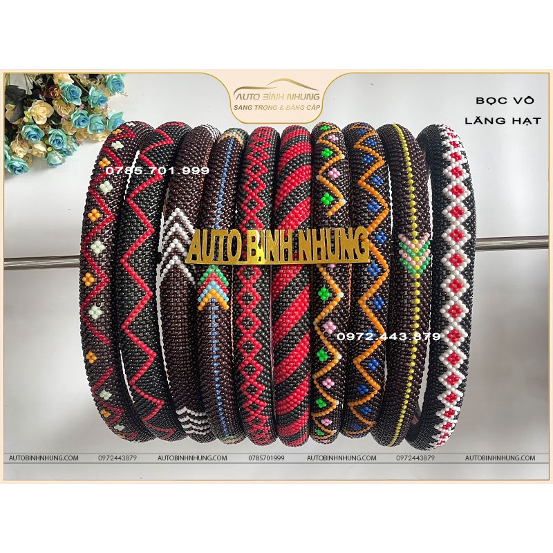 Bọc vô lăng HẠT xe Hyundai Trago, CAMC Đầu Kéo, C&C 4 chân, Auman 4-5 chân, Auman C160 cũ, Xe Khách Samco 43 chỗ....