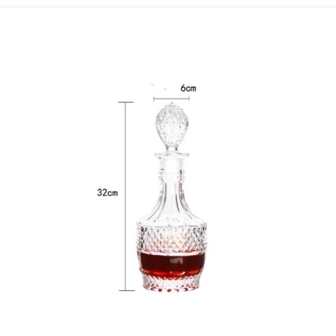 Chai, Bình Đựng Ruou Thủy Tinh Đẹp Cao Cấp 750ml