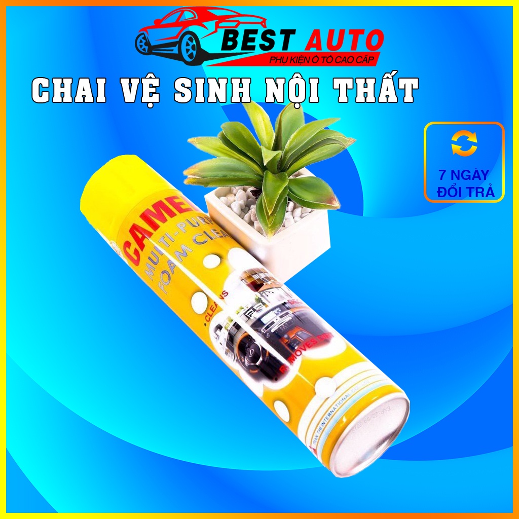Chai vệ sinh nội thất ô tô đa năng Dạng Bọt Camel Thể tích 650ml - Best Auto