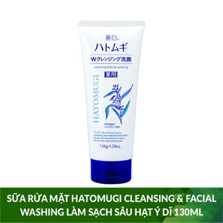 SỮA RỬA MẶT TRẮNG DA HẠT Ý DĨ HATOMUGI CLEANSING & FACIAL WASHING 130ml