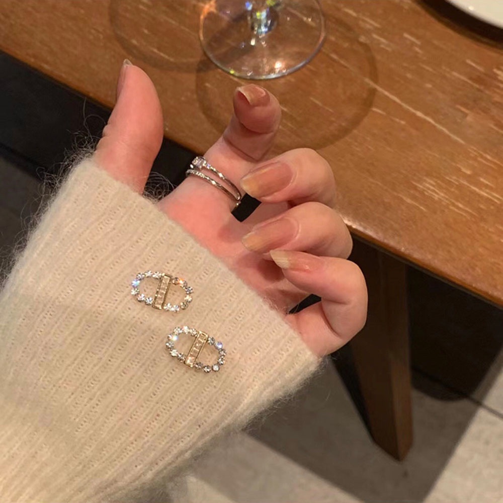 1 Cặp Bông Tai Bạc 925 Đính Kim Cương Nhân Tạo Thời Trang Khuyên Tai Cao Cấp Thời Trang Sang Trọng Dành Cho Nữ 2022