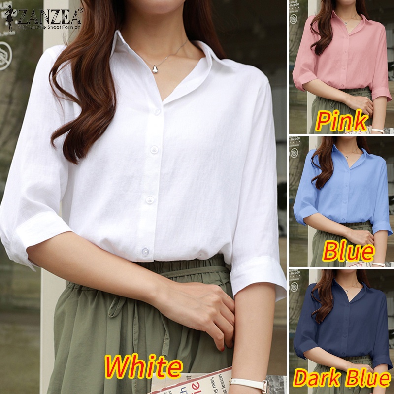 Áo sơ mi Zanzea tay lỡ 3/ 4 thời trang cho nữ