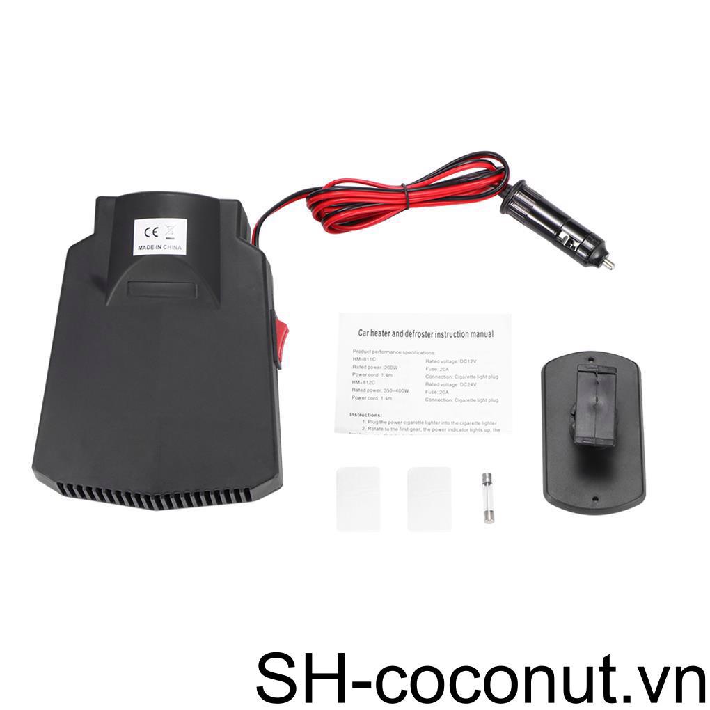 Quạt Sưởi Ấm Cửa Kính Xe Hơi 12V 200W Tiện Dụng
