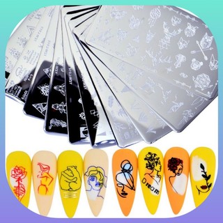 Khuôn in nail , khuôn in hoa tiết trang trí móng tay