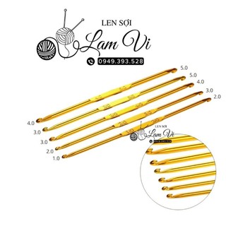 🌱 Kim Móc Inox Cán Vàng 2 Đầu