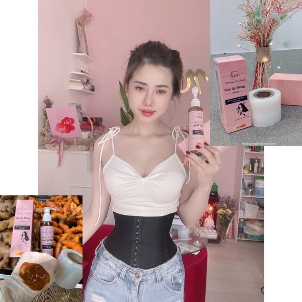 Cao lá nóng tan mỡ dùng chung đai nịt bụng - Chính hãng