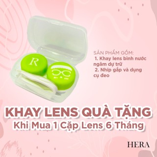 Khay Đựng Lens Kèm Nhíp Gắp Và Dụng Cụ Đeo Kính Áp Tròng - Hera Lens (Giao màu ngẫu hiên)