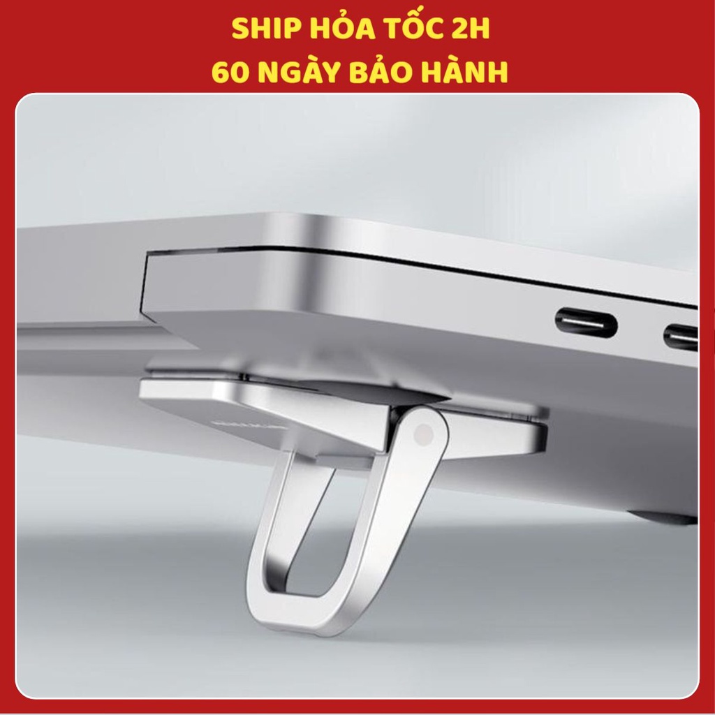 Đế Tản Nhiệt Laptop Có Thể Gấp Được Và Hỗ Trợ Tản Nhiệt Macbook 11-17 inch Kiểu Dáng Kickflip Siêu Mỏng Dán Mặt Lưng Máy
