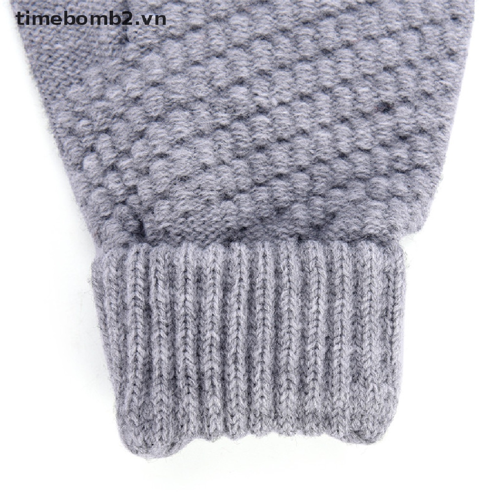 Găng Tay Len Giữ Ấm Mùa Đông Có Thể Dùng Màn Hình Cảm Ứng Thời Trang Cho Nam Nữ