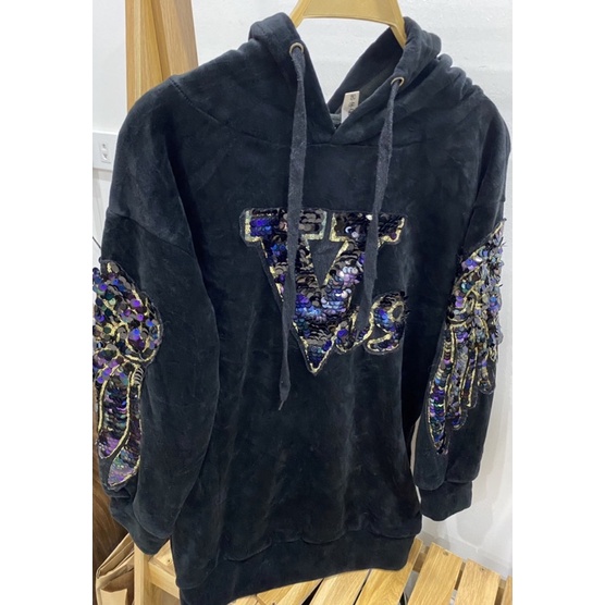 Áo hoodie nhung thanh lý
