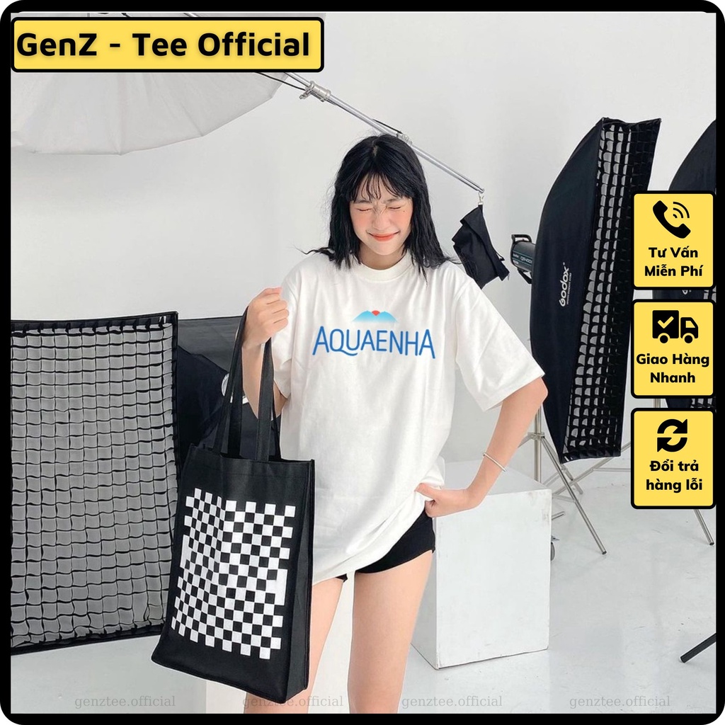 Áo thun A Qua E Nha tấu hài thương hiệu mặc phong cách trẻ trung, nam nữ mặc form cực đẹp