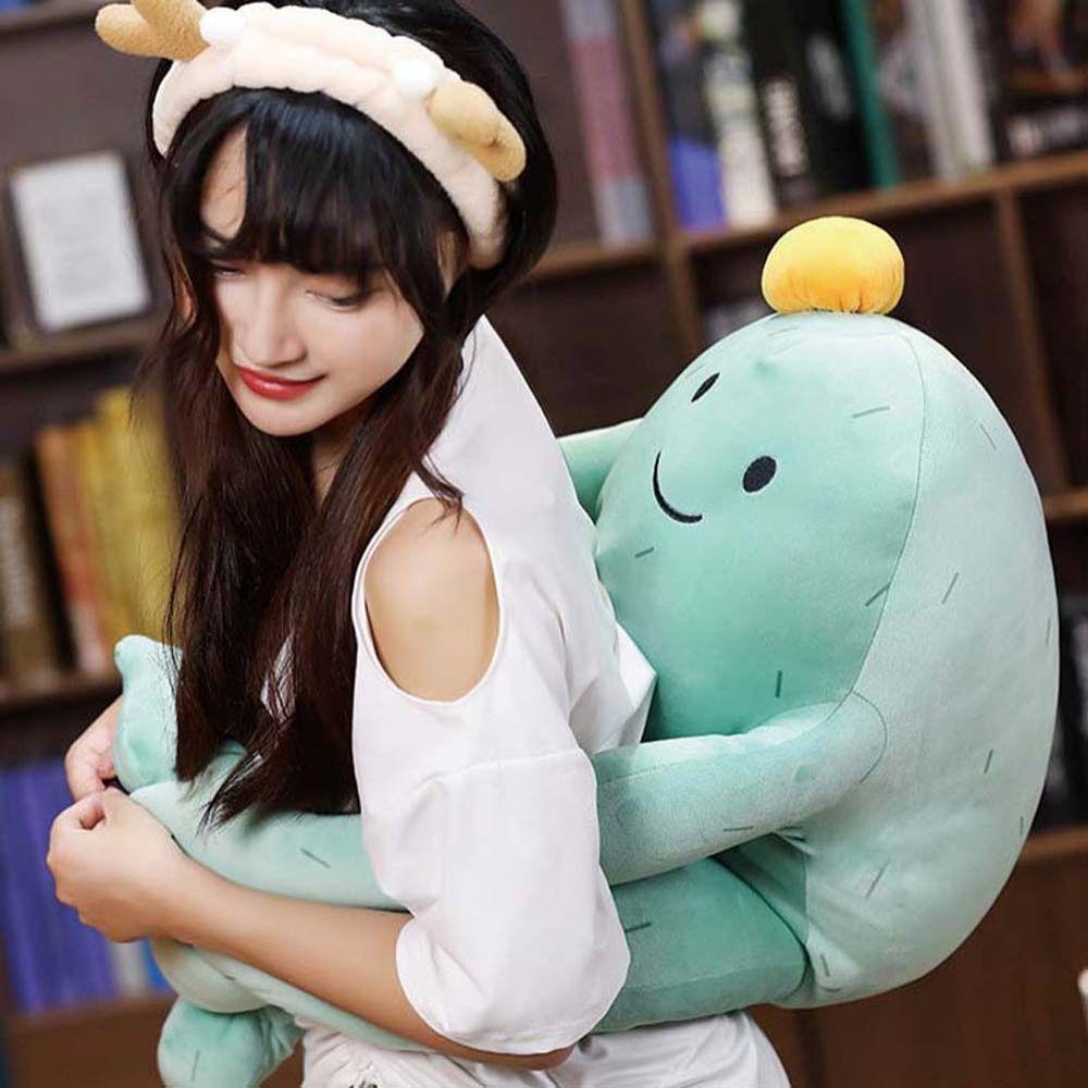 Gối Ôm Nhồi Bông Mềm Mại Hình Cây Xương Rồng Dễ Thương