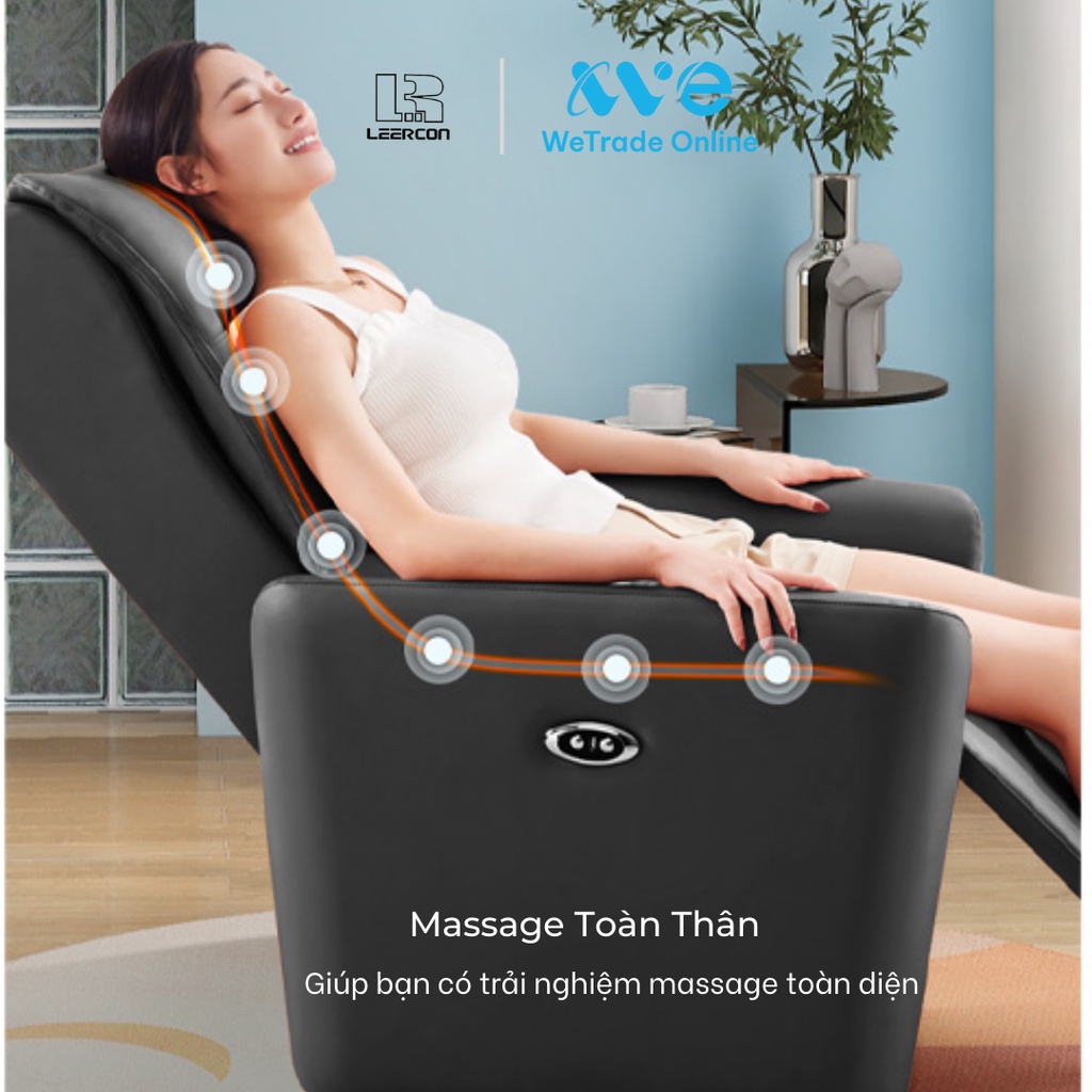 Sofa massage Leercon LEK - 988M2 sưởi nhiệt hồng ngoại có chức năng ngả lưng thư giãn màu sắc sang trọng