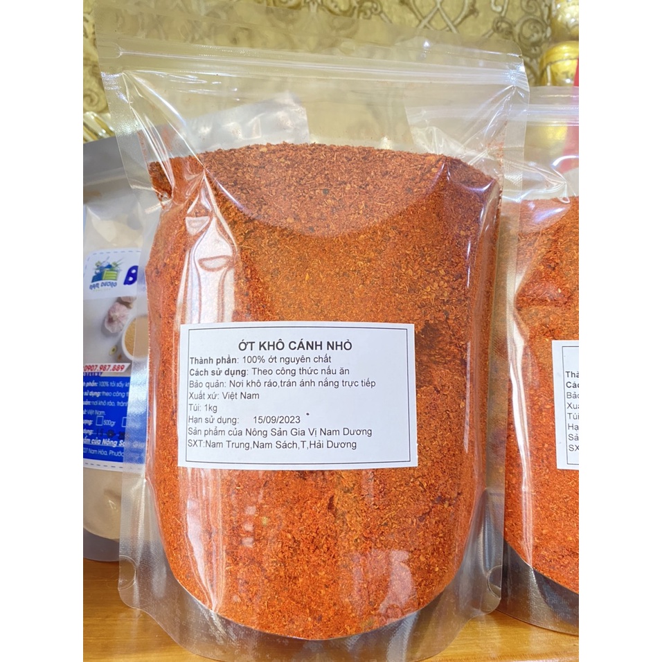 Ớt khô cay nguyên chất dùng làm kim chi sate_túi 500g