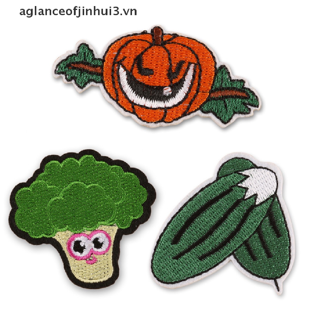 Set 14 Miếng Dán Ủi Thêu Hình Trái Cây Dễ Thương